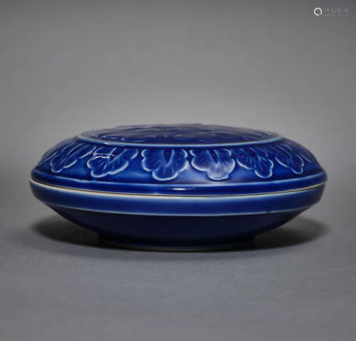 Qing Dynasty of China,Ji-Blue Glaze Box