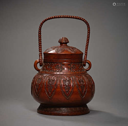 Qing Dynasty of China,Bamboo Carved Lifting Beam Pot