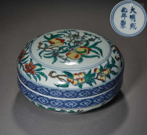 Ming Dynasty of China,Blue and White Doucai Lidded Jar