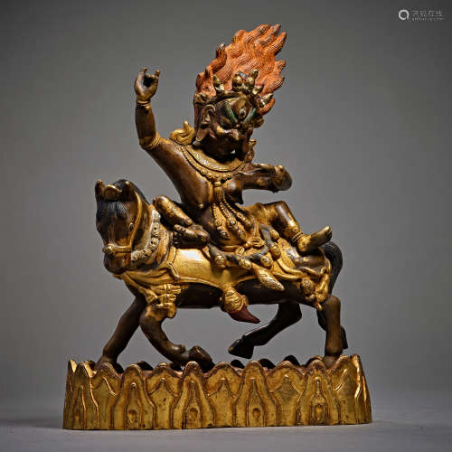 Qing Dynasty of China,Bronze Gilt Auspicious Mother Buddha S...