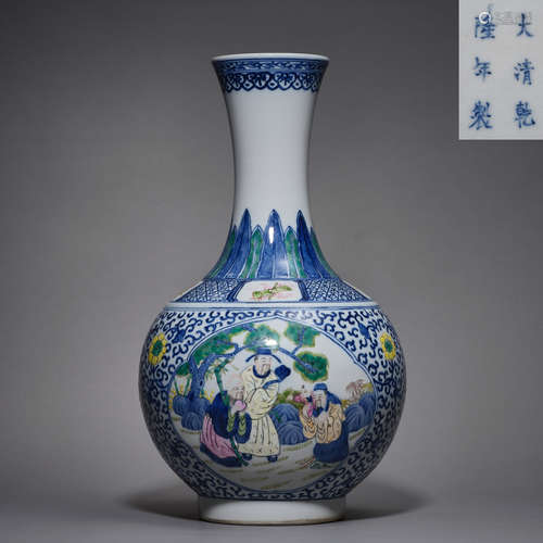 Qing Dynasty of China,Doucai Character Celestial Sphere Bott...