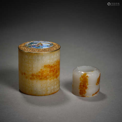 Qing Dynasty of China,Jade Thumb Ring Box