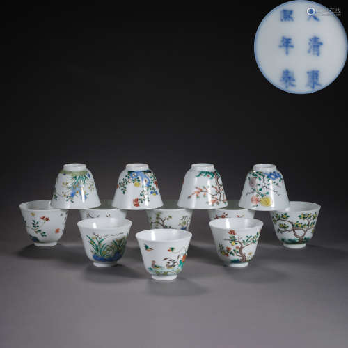 Qing Dynasty of China,Famille Rose Flower Cup