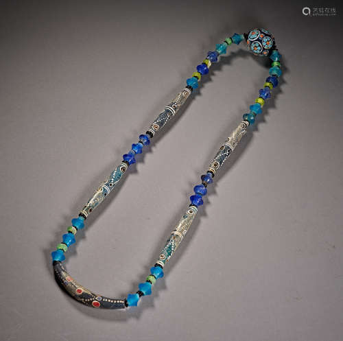 Han Dynasty of China,Coloured Glaze Necklace