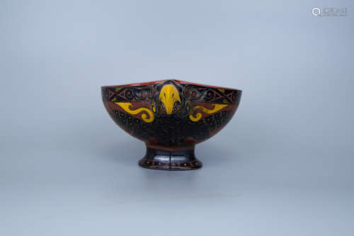 Lacquerware Cup in Phoenix form漆器凤杯