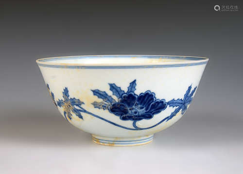 Blue and White Kiln Bowl from Ming大明成化青花秋魁碗