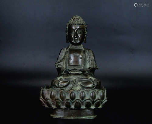Copper Buddha Figure from Ming明代铜佛像