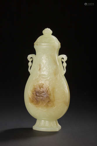 HeTian Jade Vase from Qing清代和田玉瓶