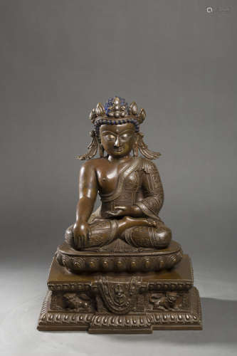 Alloy Copper Sakyamuni Statue from Para Period  帕拉时期合金...