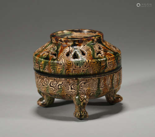 Twisted glaze pattern aromatherapy in Tang Dynasty China