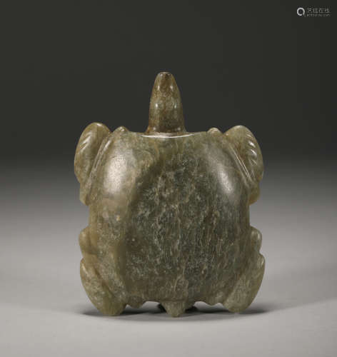Chinese Red Mountain culture and black jade jade turtle in t...