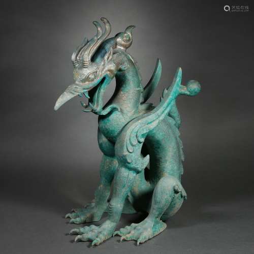 Bronze Ritual Dragon Ornament