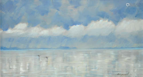 Clouds Above Sea, Oil Painting On Canvas, Viktor Ubilaev