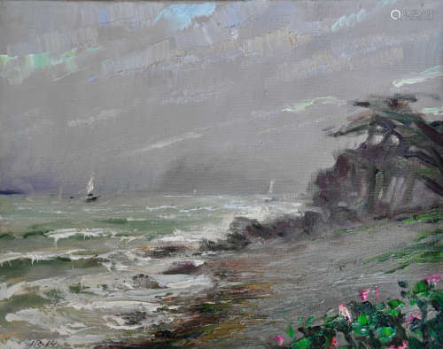 Rainstorm, Oil Painting On Canvas, Viktor Ubilaev