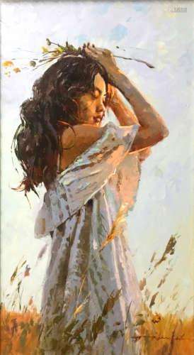 Young Girl, Oil Painting