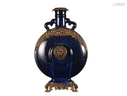 Flambe-Glaze Moon Flask