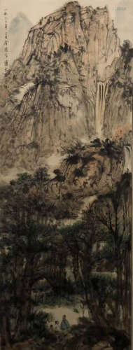 Fu Baoshi, Chinese Landscape Painting Scroll