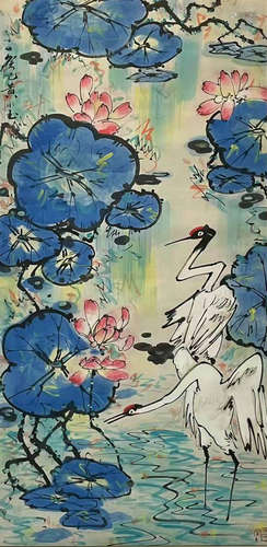 Huang Yongyu, Chinese Crane Painting