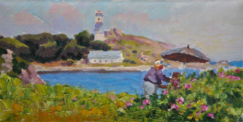 Lighthouse, Oil Painting, Viktor Ubilaev