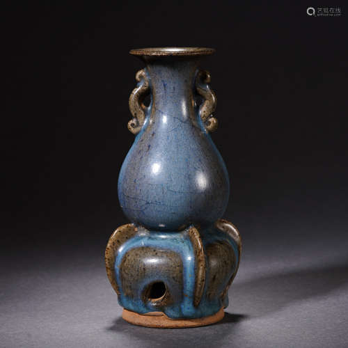 Jun Ware Double-Gourd-Shape Vase