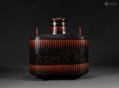 Carved Lacquerware Pot
