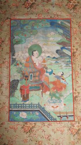 Painted Thangka Of Buddha