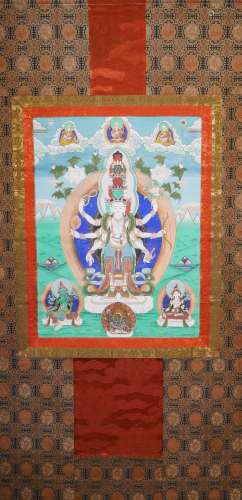Painted Thangka Of Buddha