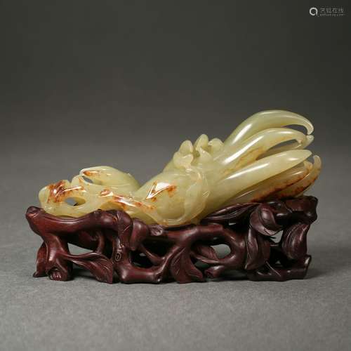 Carved Hetian Jade Finger Citron Ornament