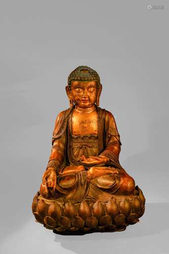 Gilt Bronze Figure Of Vairocana