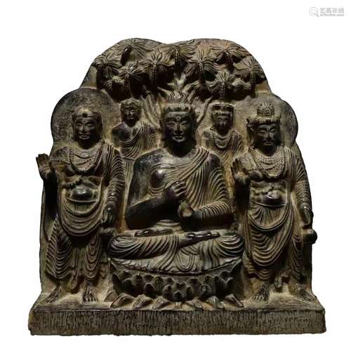 Carved Gandharan Style Buddha Statue