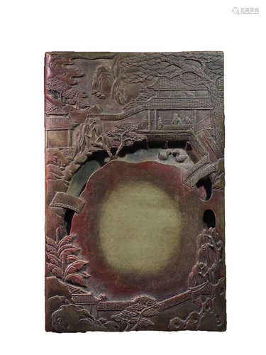 Carved Rectangular Ink Slab