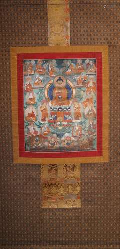 Painted Thangka Of Buddha