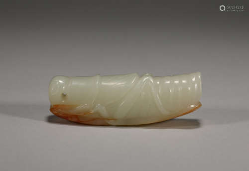Hetian jade feather feather tube of China in the Qing Dynast...