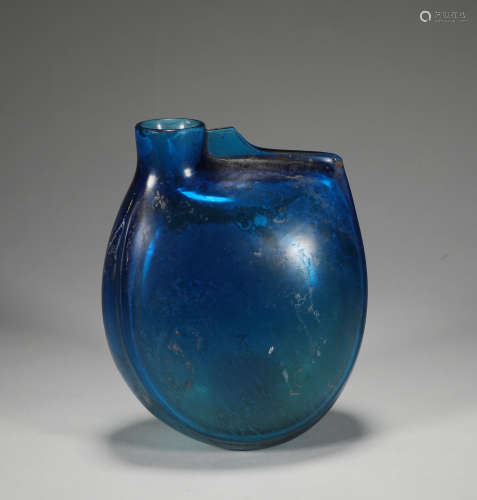 Tang Dynasty blue skin flask