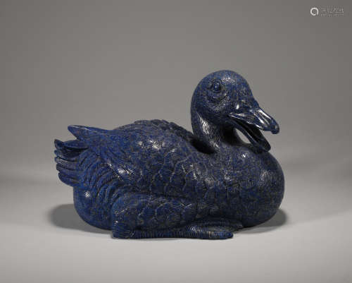 Qing Dynasty lapis lazuli duck ornaments from China