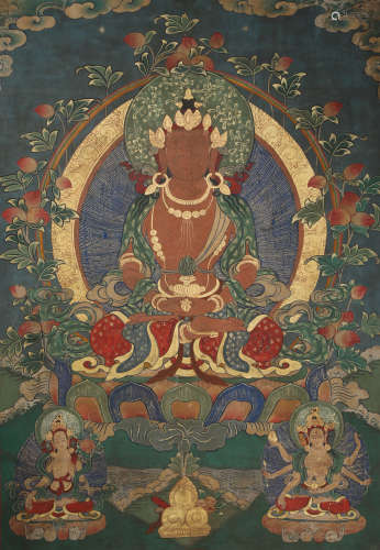 Tibetan Buddha Thangka, Qing Dynasty