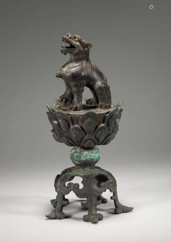 Bronze lion aromatherapy Han Dynasty China 2nd century AD