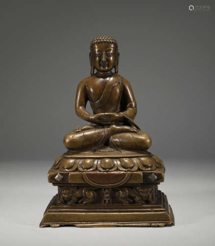 16th century fine bronze statue of Sakyamuni