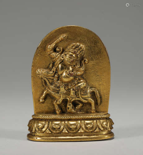 Tibet, China gold gold treasure Buddha brand qing Dynasty