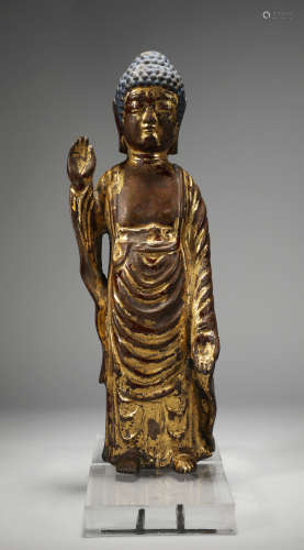 Early 14th century Chinese Ming Dynasty bronze gilt Buddha s...