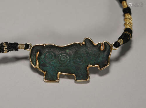 Warring States rhinoceros gold - wrapped item type