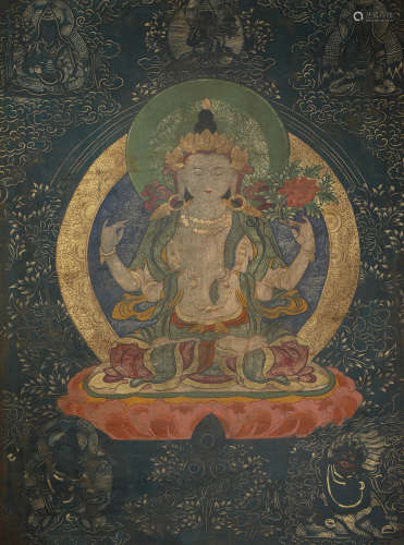 Tibetan Buddha Thangka, Qing Dynasty