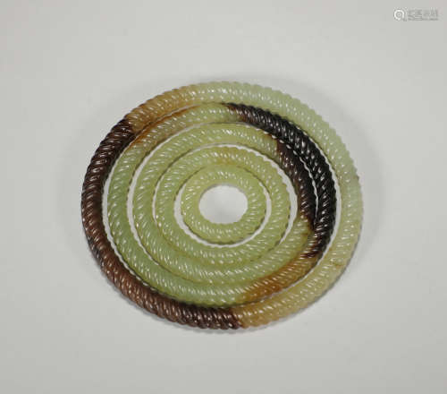 Chinese Han Dynasty Hetian jade ring bracelet pendant