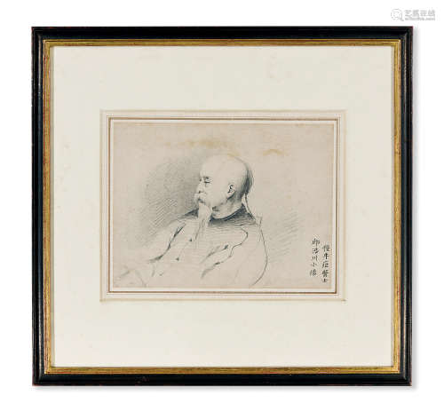 E. 貝耶豪斯 E. Beyerhaus (fl. 1845-1857) 邱浩川博士的畫像，種...