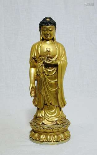 Sino-Tibetan  Gilt  Bronze  Buddha  Figure    M935