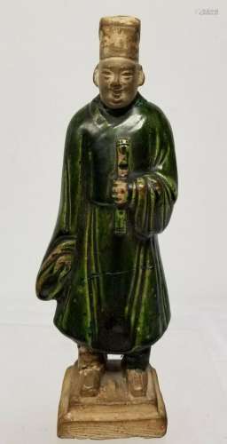 Antique Chinese Tang Dynasty Standing Musician Temple Tomb F...
