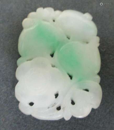 NATURAL A JADE JADEITE WHITE WITH GREEN PATCH