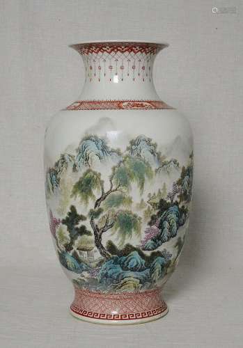 Chinese  Famille  Rose  Porcelain  Vase  With  Studio  Mark ...