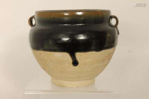 Antique Chinese Ceramic Song Period Blackware Jar