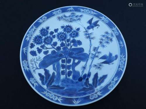Antique Chinese Ming Dynasty Wanli Period Handpainted Blue W...